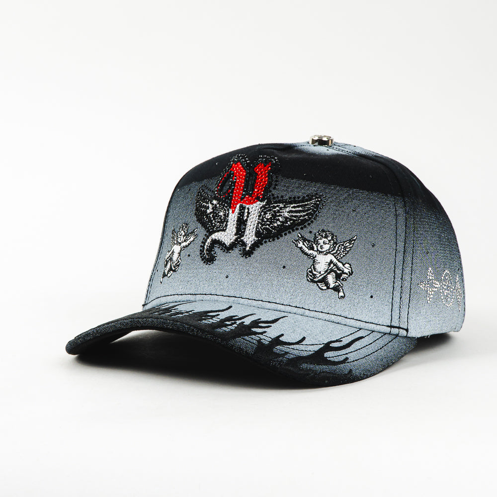 GORRA BIGG BOSS ANGEL H CRYSTALS GREY