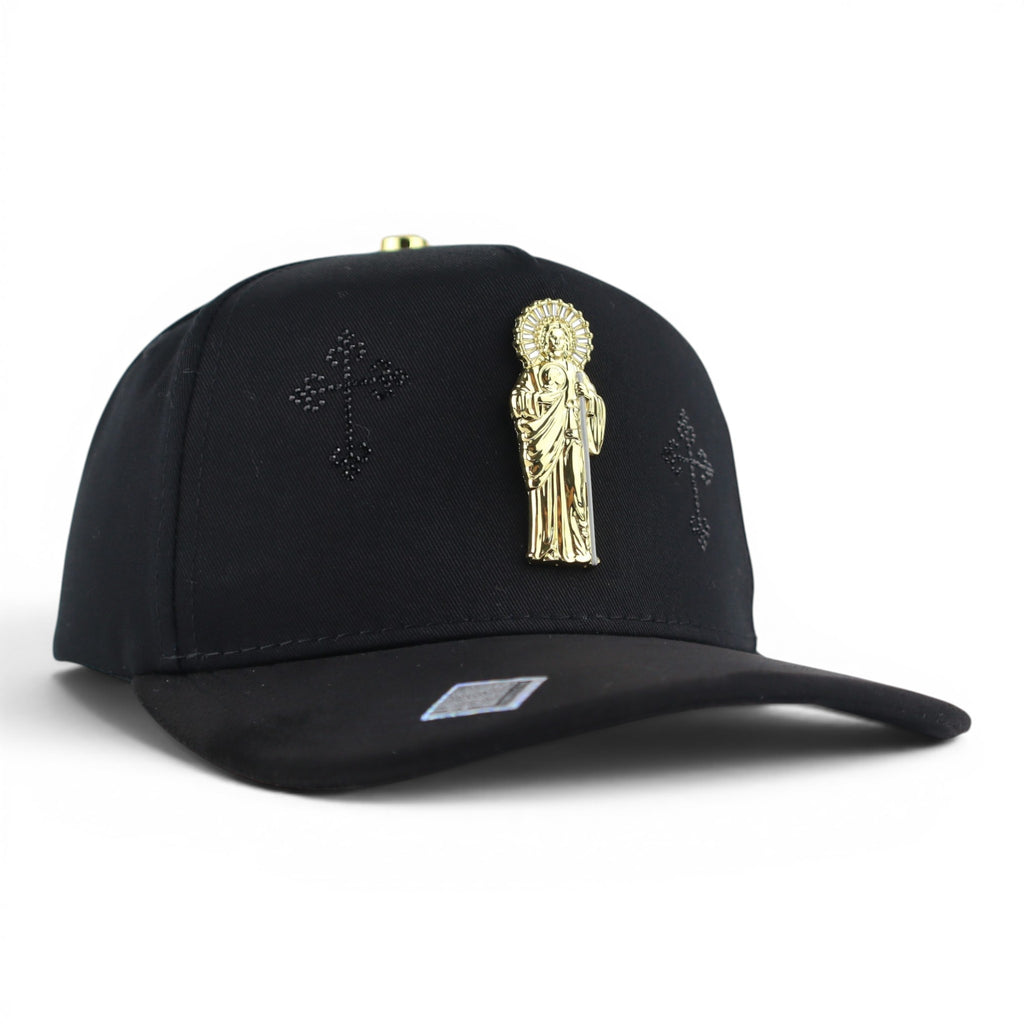GORRA BIGG BOSS SAN JUDAS BLACK VISOR SUEDE