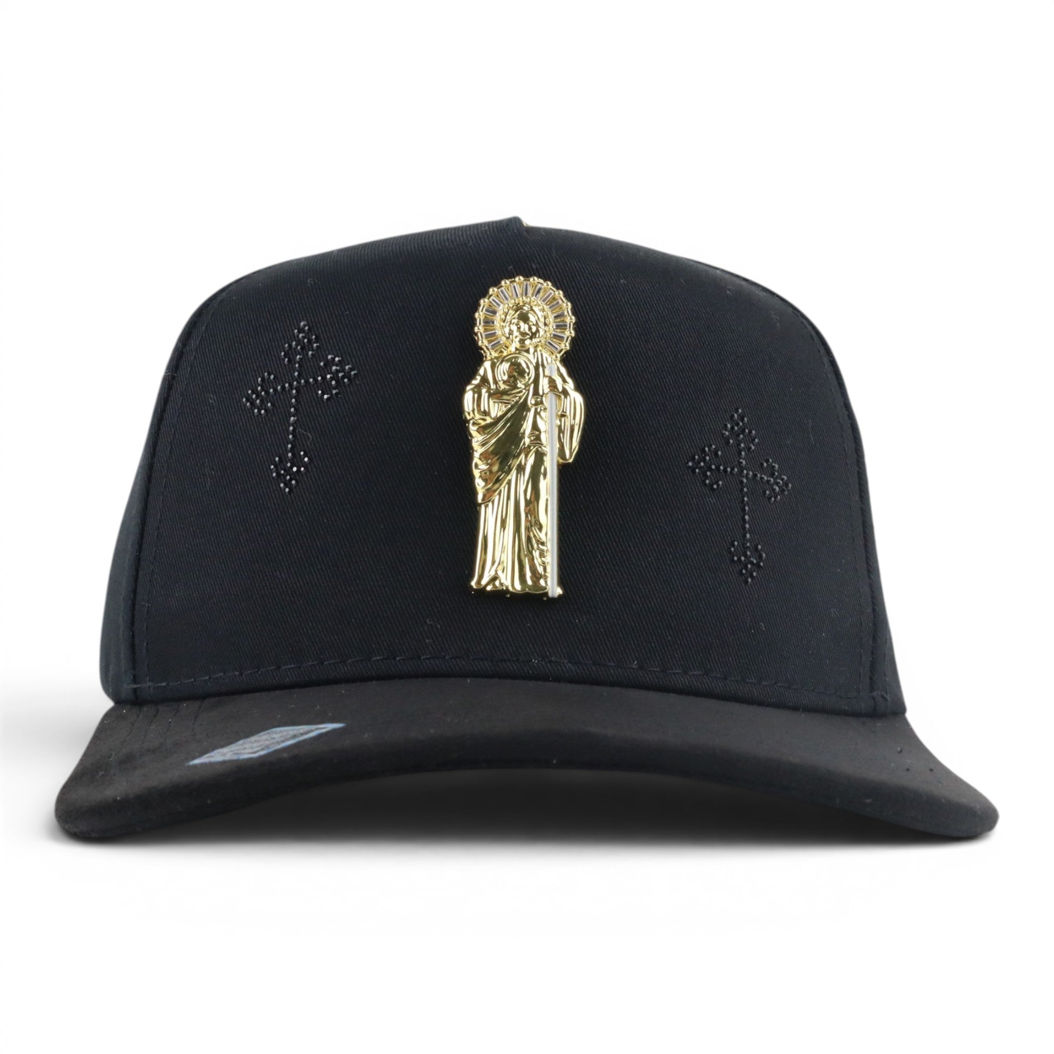 GORRA BIGG BOSS SAN JUDAS BLACK VISOR SUEDE