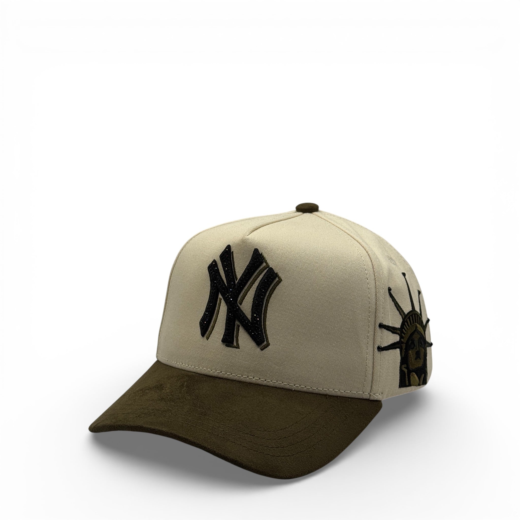 NY OLIVE VISOR SUEDE