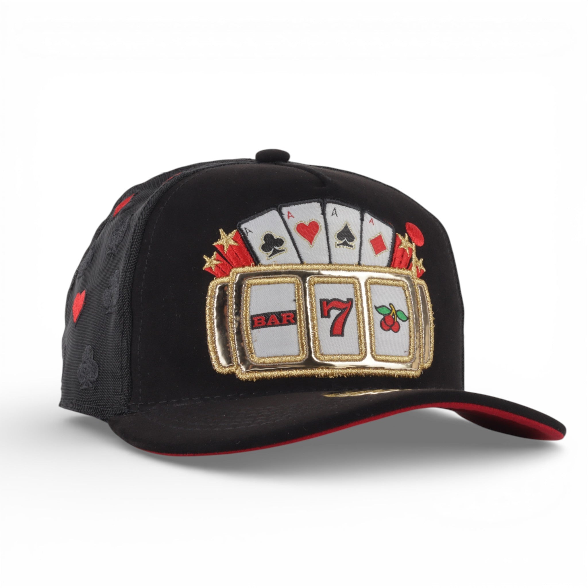 GORRA DIEZ CUATRO POKER 777 MESH BLACK SUEDE