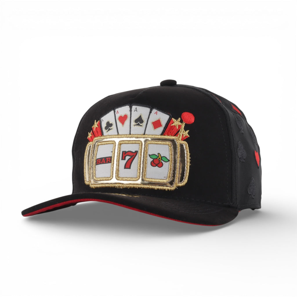 GORRA DIEZ CUATRO POKER 777 MESH BLACK SUEDE