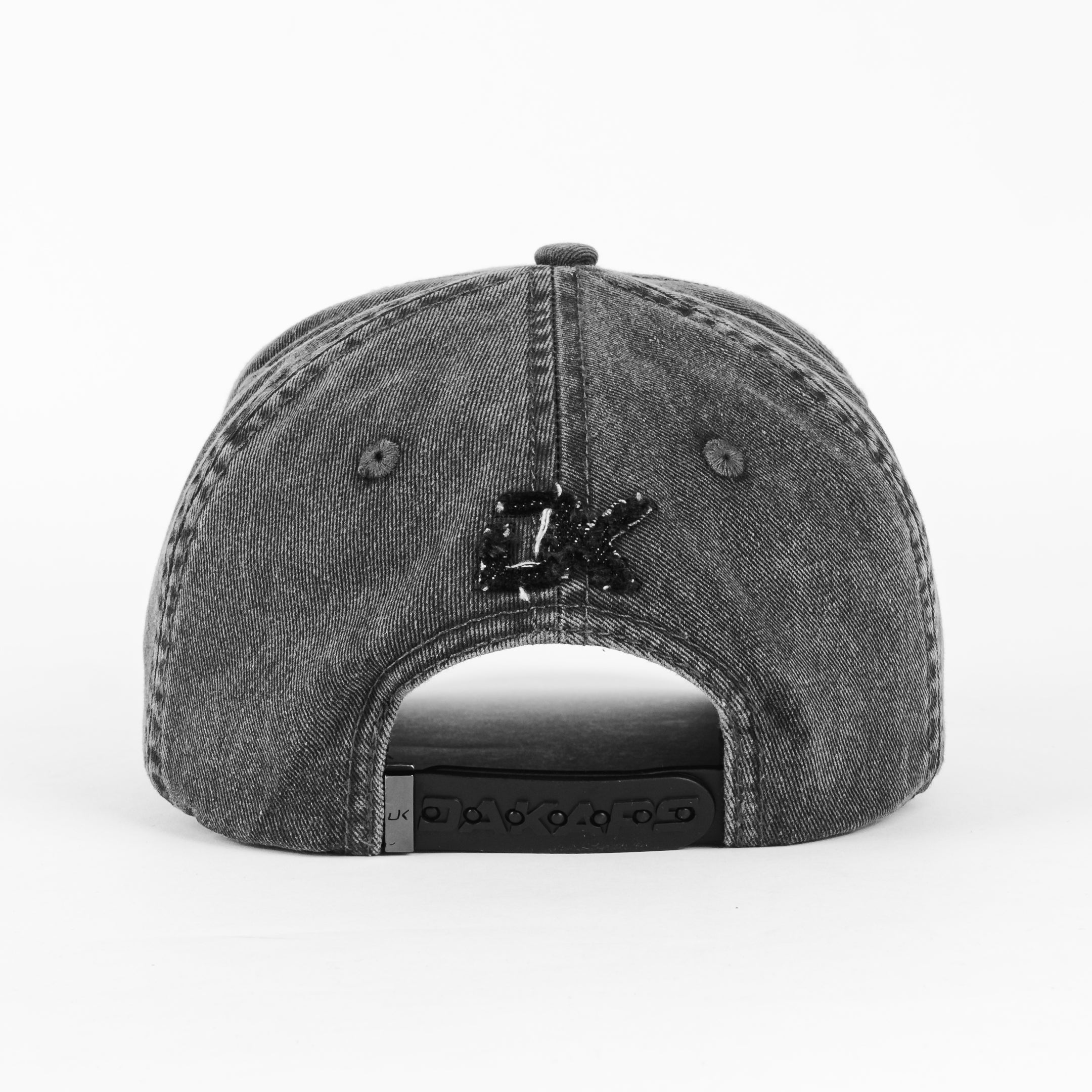 Gorra DAKAPS D FLAMES DEMIN GREY | Snapback Visera Curva