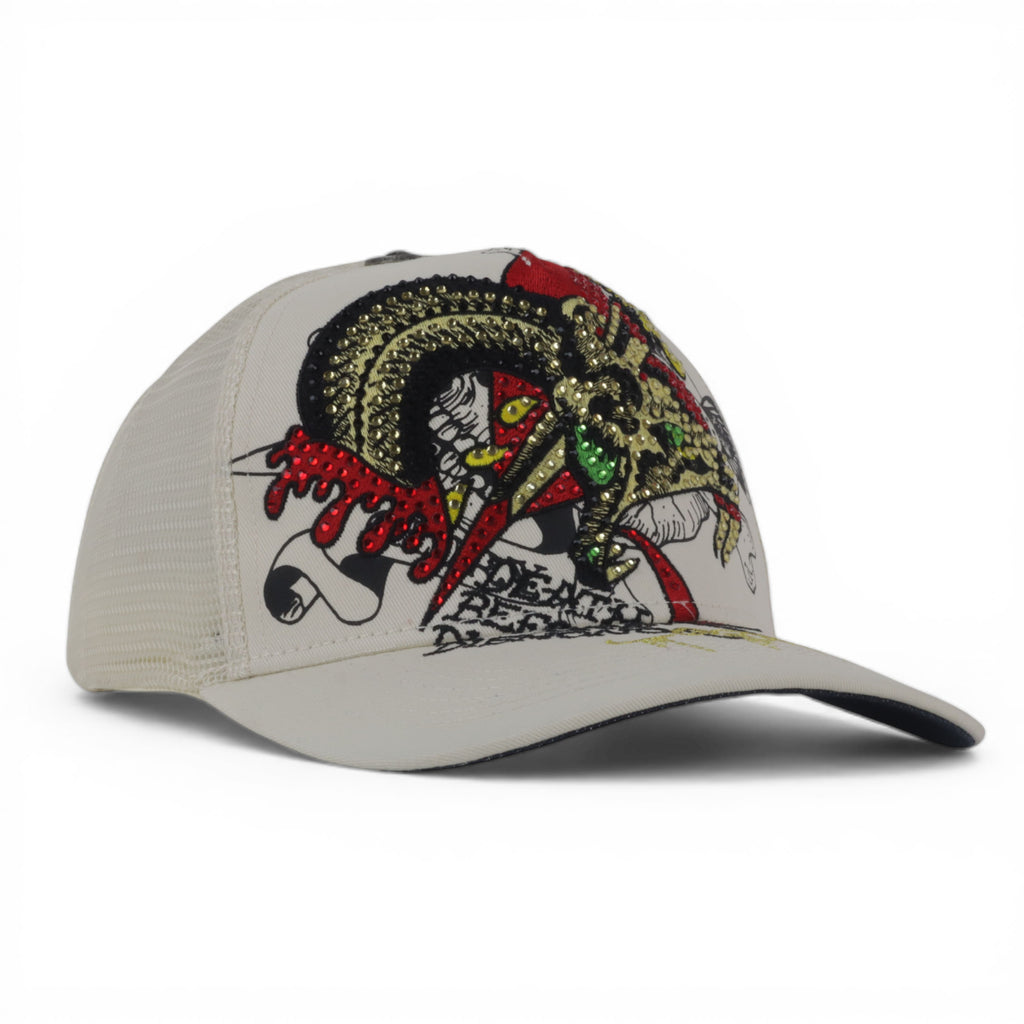 DAGGER SNAKE WHT RHINESTON