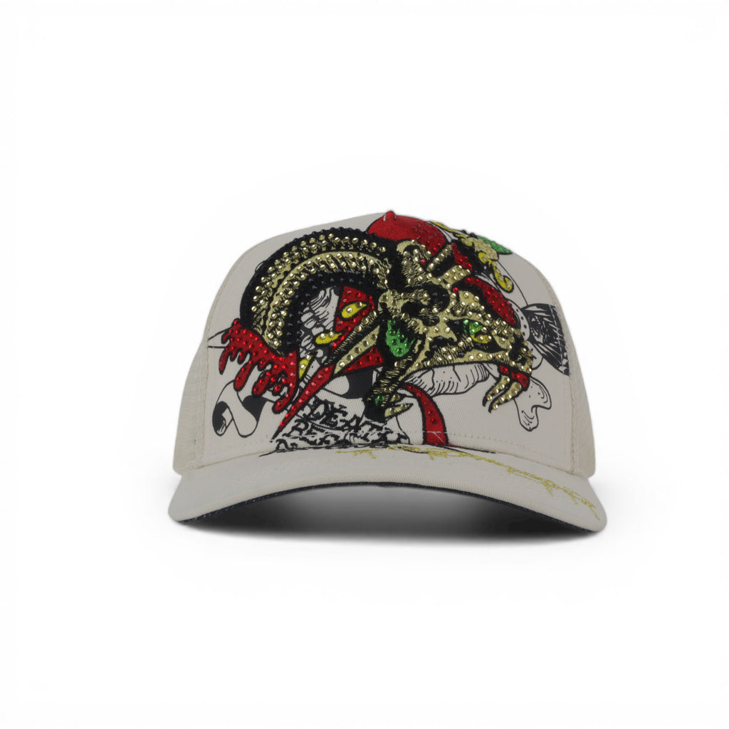 DAGGER SNAKE WHT RHINESTON