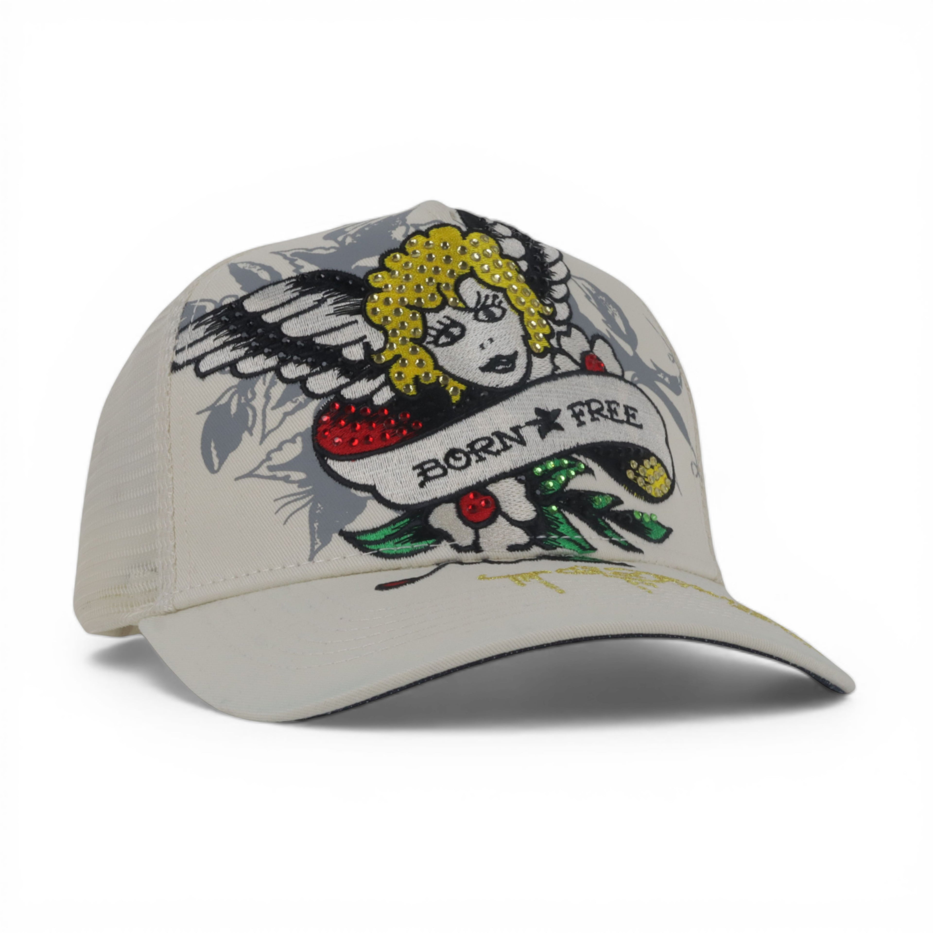 BORN FREE WHT RHINESTON