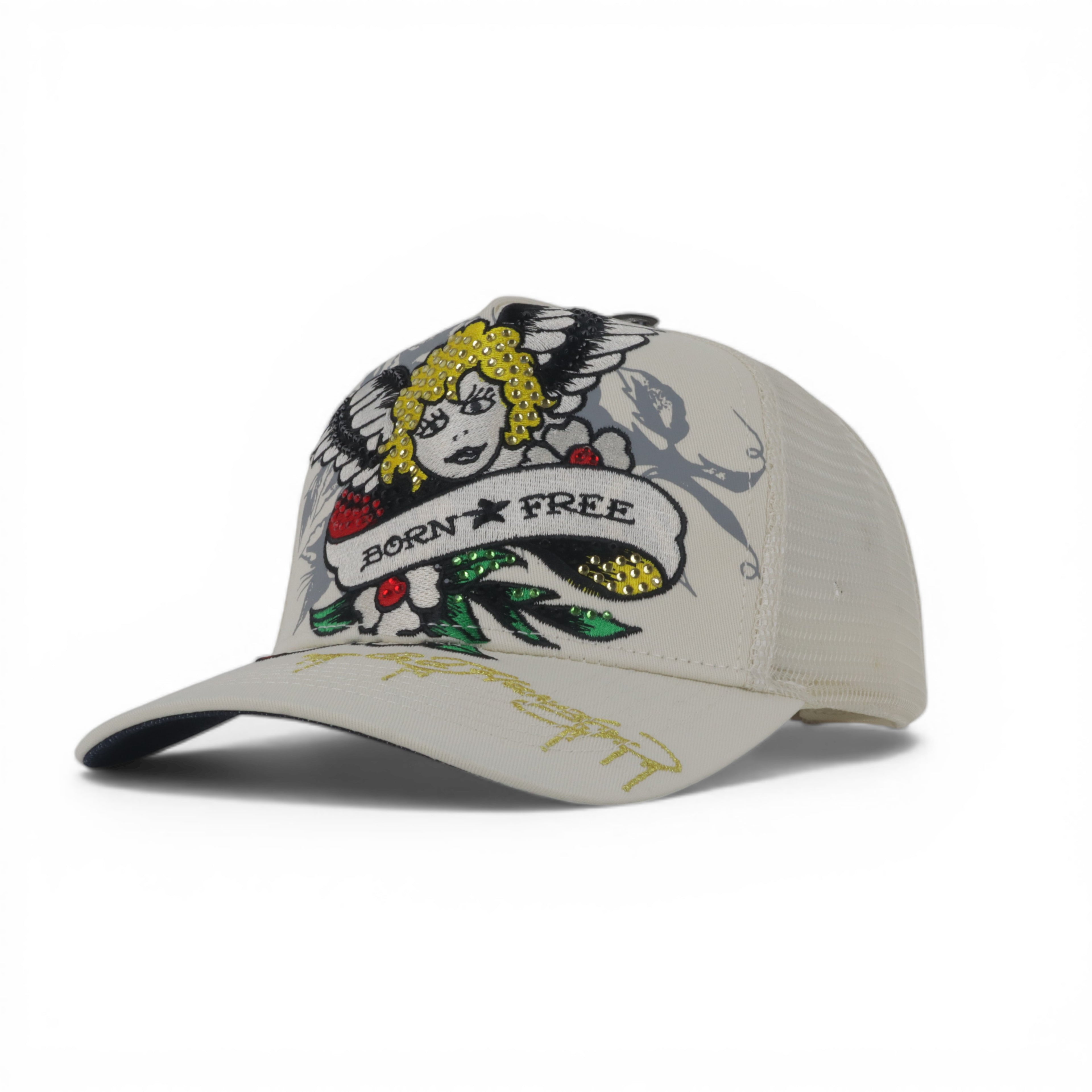 BORN FREE WHT RHINESTON