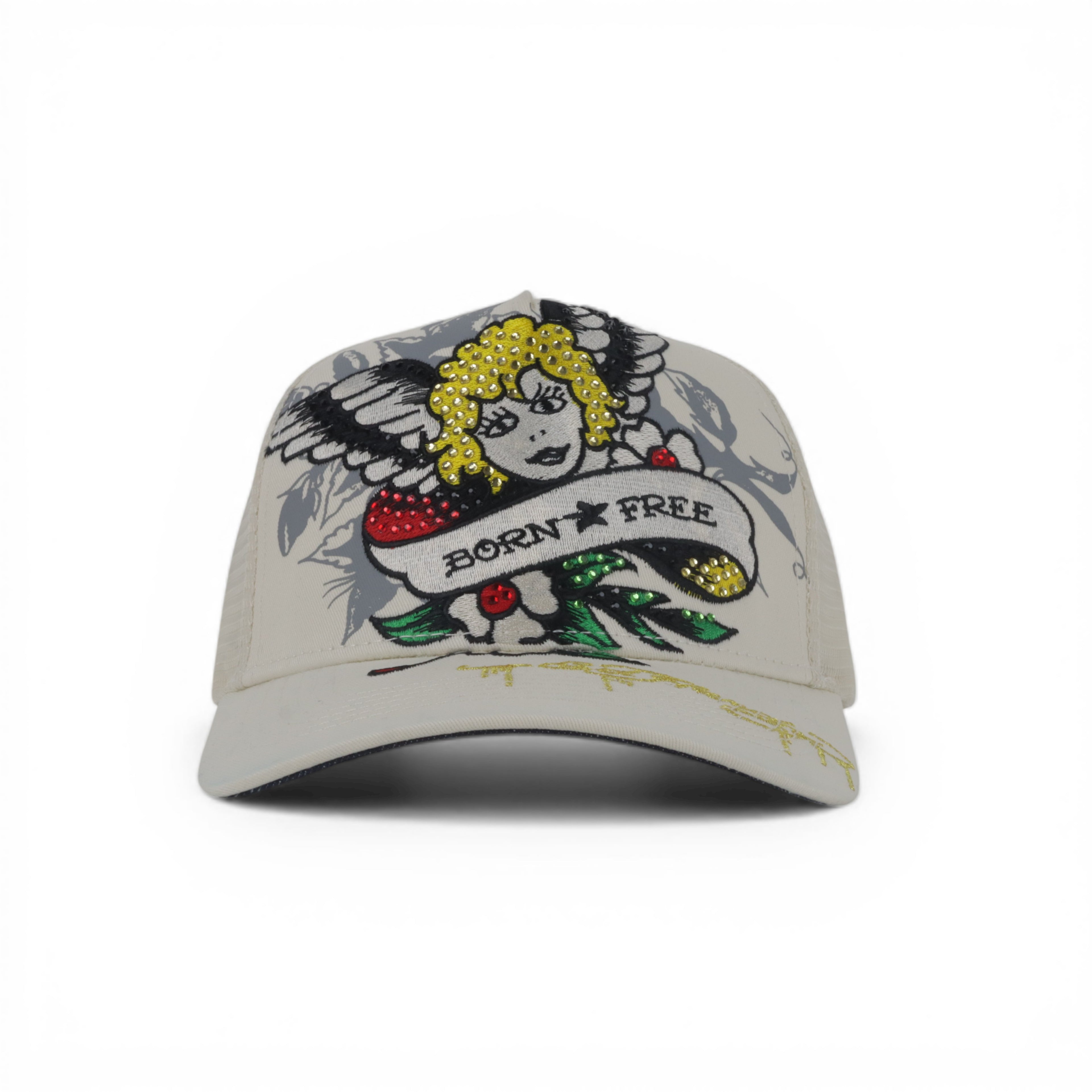 BORN FREE WHT RHINESTON