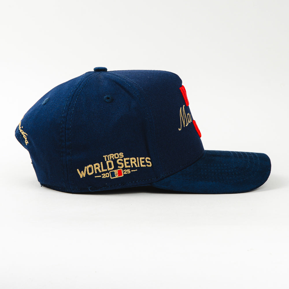 Gorra El Tiros Caps MADONNA NAVY VISOR SUEDE de Gamuza | Snapback Visera Plana