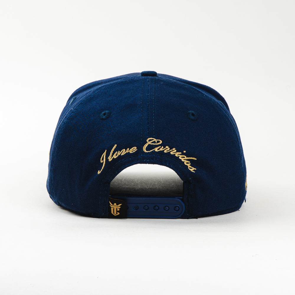 Gorra El Tiros Caps MADONNA NAVY VISOR SUEDE de Gamuza | Snapback Visera Plana