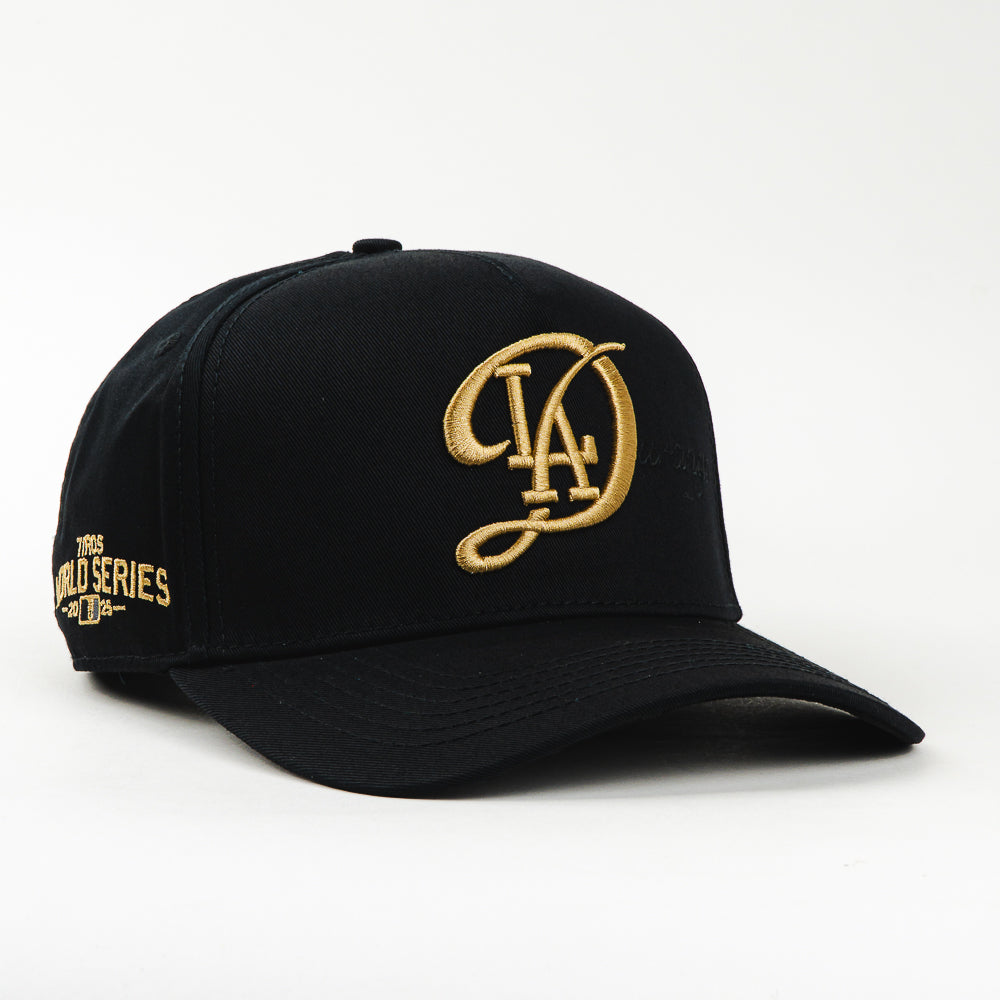 Gorra El Tiros Caps LA DURANGO BLACK de Tela | Cierre Cerrado Visera Curva