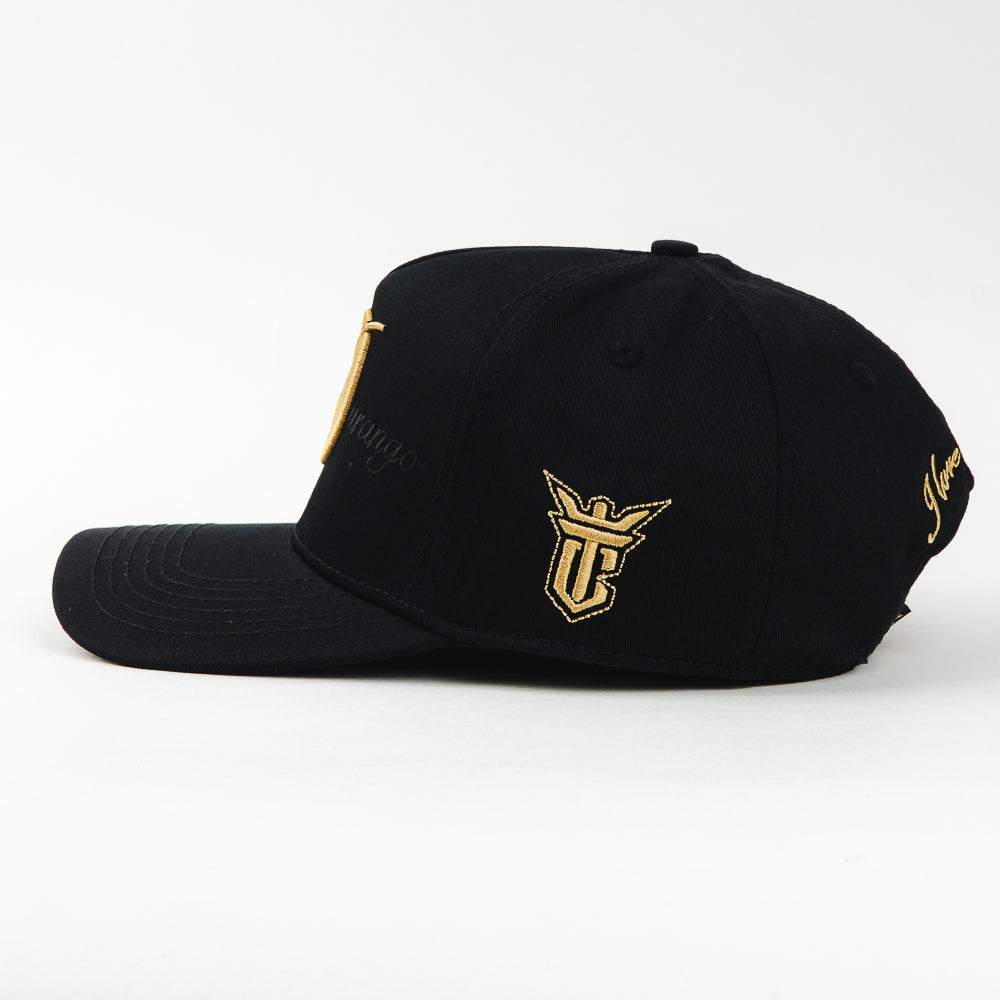 Gorra El Tiros Caps LA DURANGO BLACK de Tela | Cierre Cerrado Visera Curva