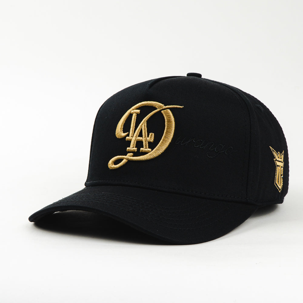 Gorra El Tiros Caps LA DURANGO BLACK de Tela | Cierre Cerrado Visera Curva