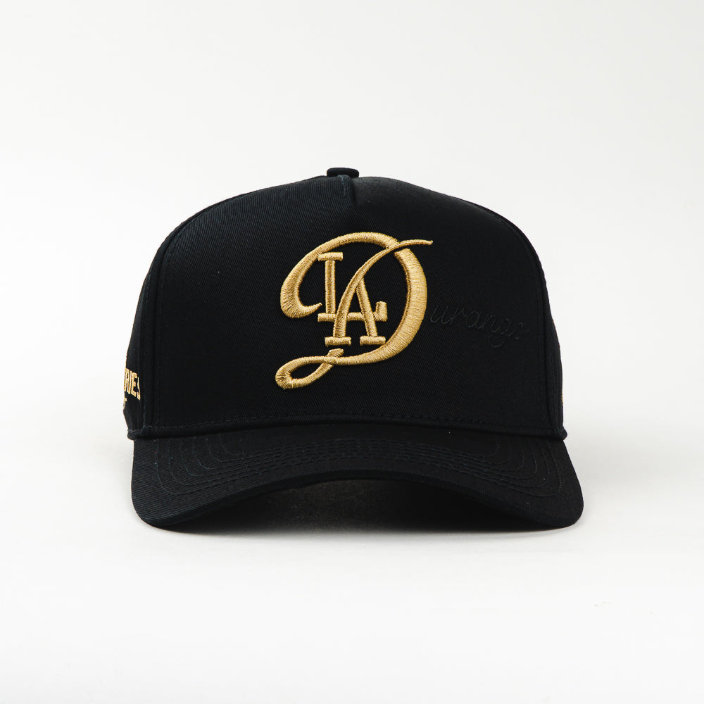 Gorra El Tiros Caps LA DURANGO BLACK de Tela | Cierre Cerrado Visera Curva