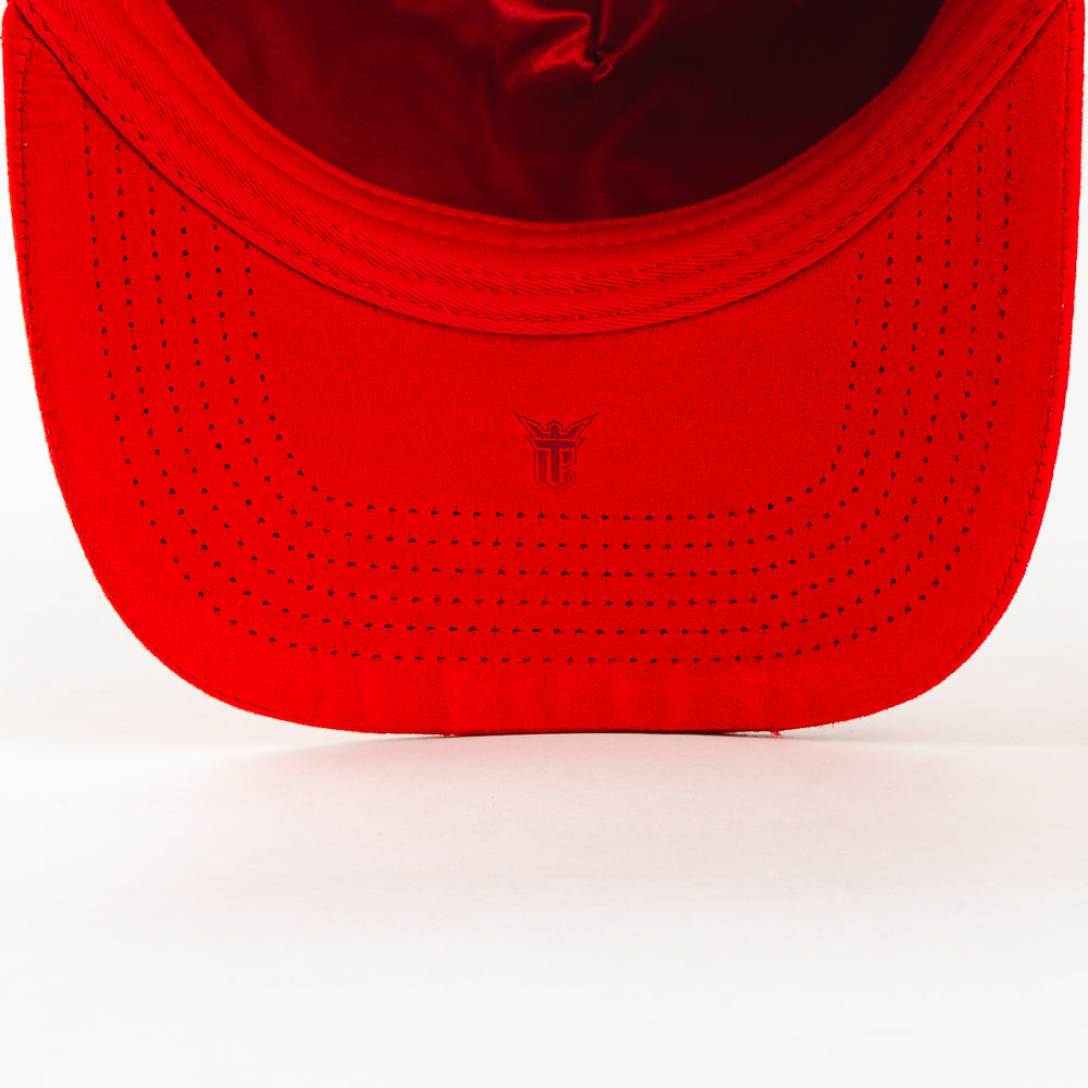 Gorra El Tiros Caps ELVIRA RED VISOR SUEDE de Tela | Snapback Visera Curva