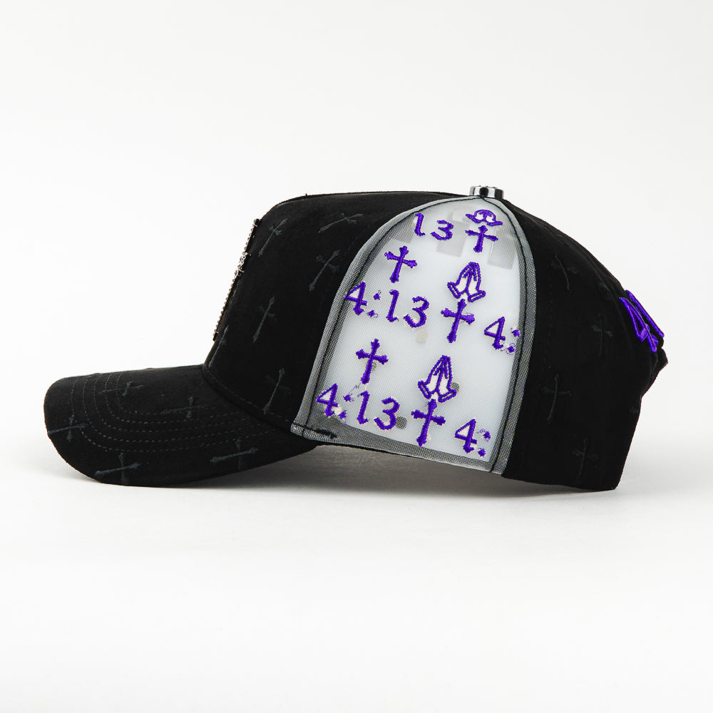 GORRA JC CAPS EXODO 4/13 CHROME CROSS PURPPLE