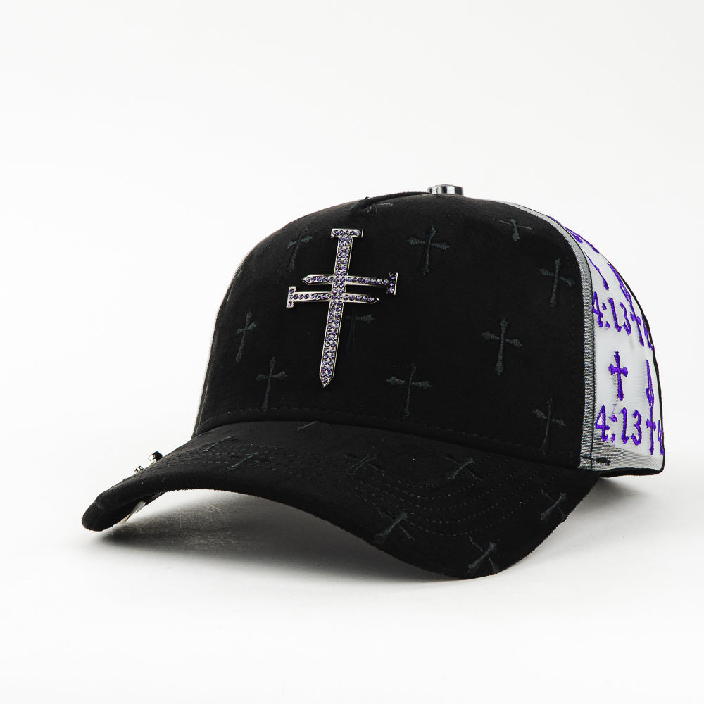 GORRA JC CAPS EXODO 4/13 CHROME CROSS PURPPLE