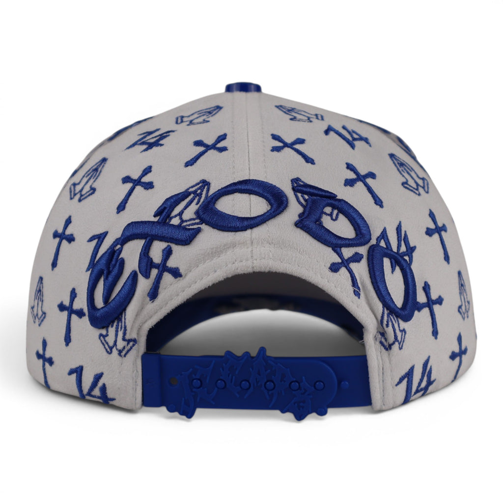 GORRA JC CAPS EXODO 14/14 WHITE BLUE
