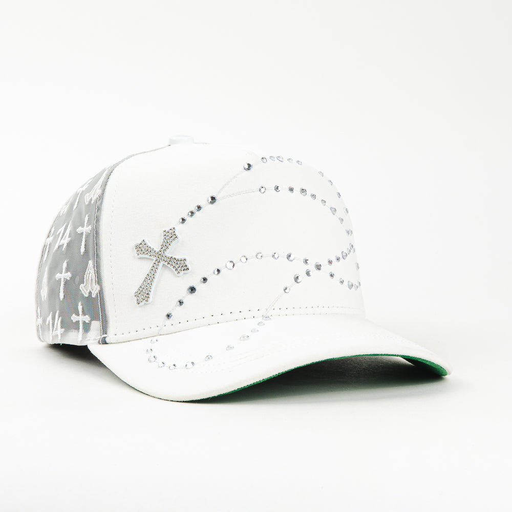 GORRA JC CAPS EXODO 14/14 WHITE CROSS CHROME