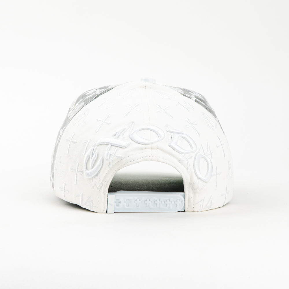 GORRA JC CAPS EXODO 14/14 WHITE CROSS CHROME