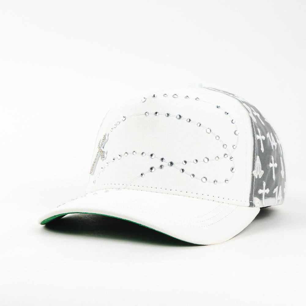 GORRA JC CAPS EXODO 14/14 WHITE CROSS CHROME