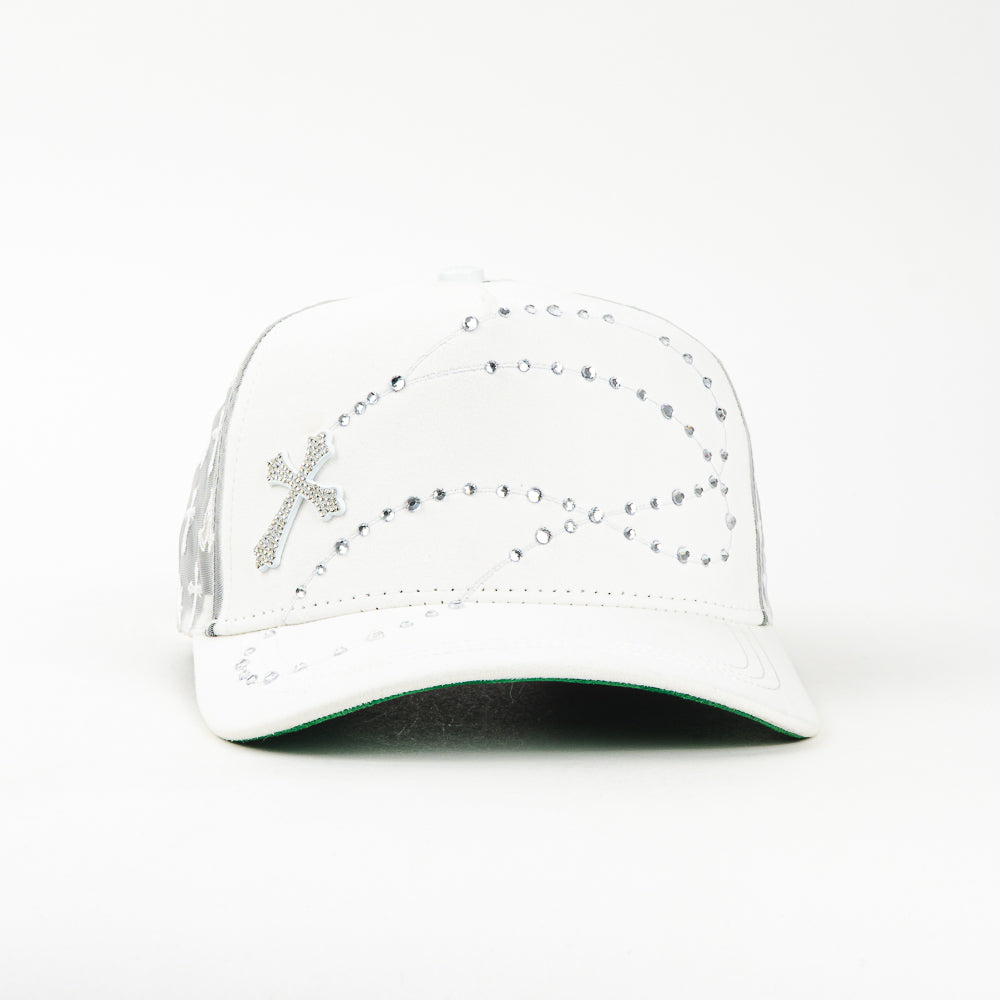 GORRA JC CAPS EXODO 14/14 WHITE CROSS CHROME