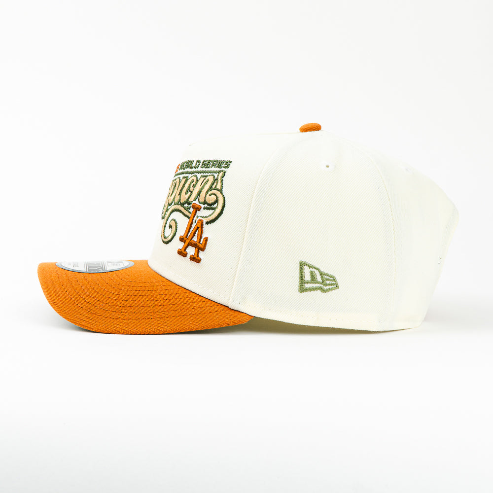 GORRA A FRAME NEW ERA DODGERS WORLD SERIES CHAMPION 2025 ORANGE/BEIGE