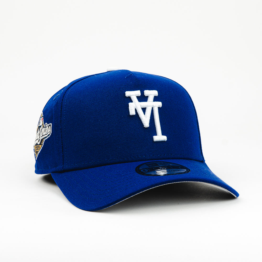 GORRA A FRAME NEW ERA DODGERS WS 2025 UPSIDE NAVY/WHT