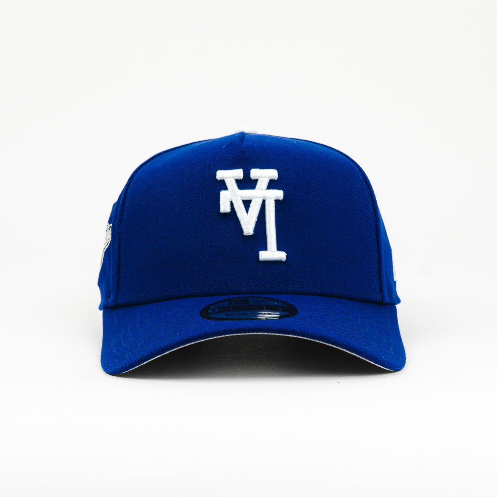 GORRA A FRAME NEW ERA DODGERS WS 2025 UPSIDE NAVY/WHT