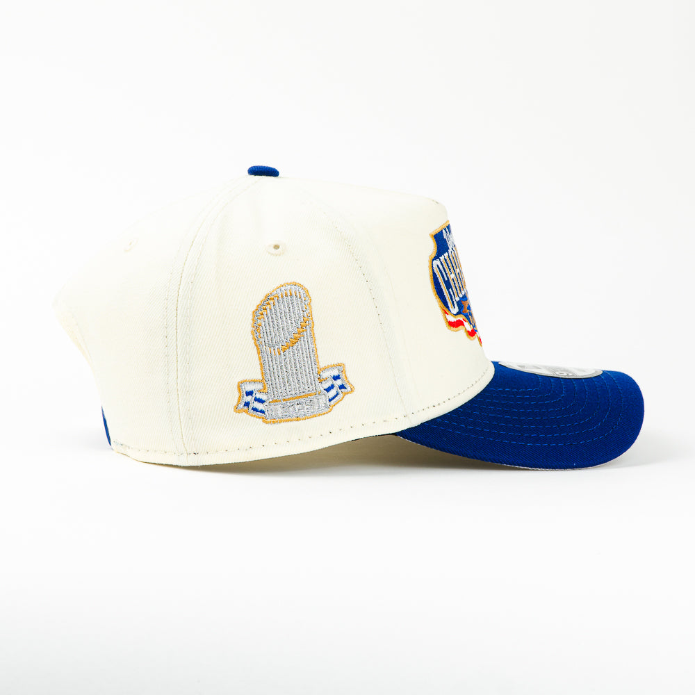 GORRA A FRAME NEW ERA DODGERS WORLD SERIES CHAMPION 2025 BEIGE/BLUE