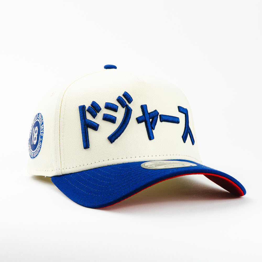 GORRA A FRAME NEW ERA YOSHUINOBI KANJI BEIGE BLUE