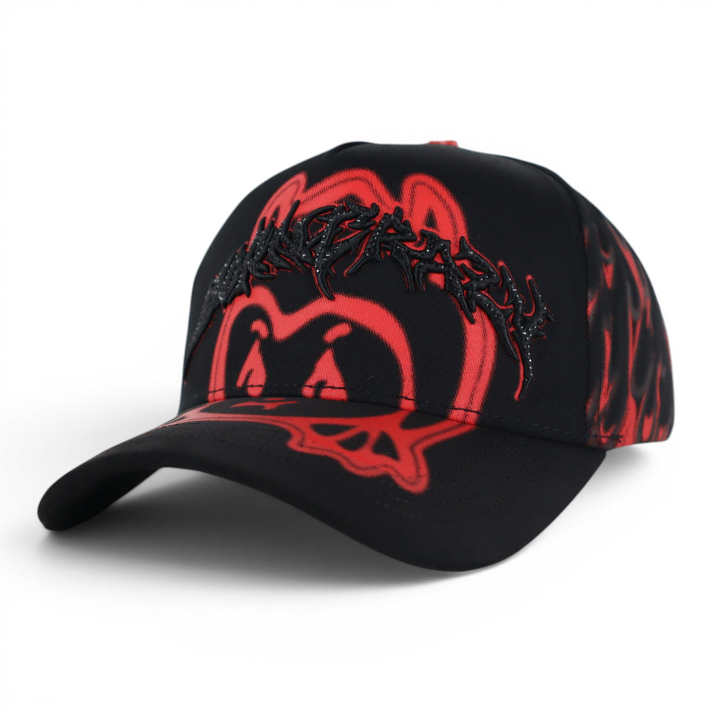 GORRA BARBAS HATS BORN CRAZY BLACK/RED