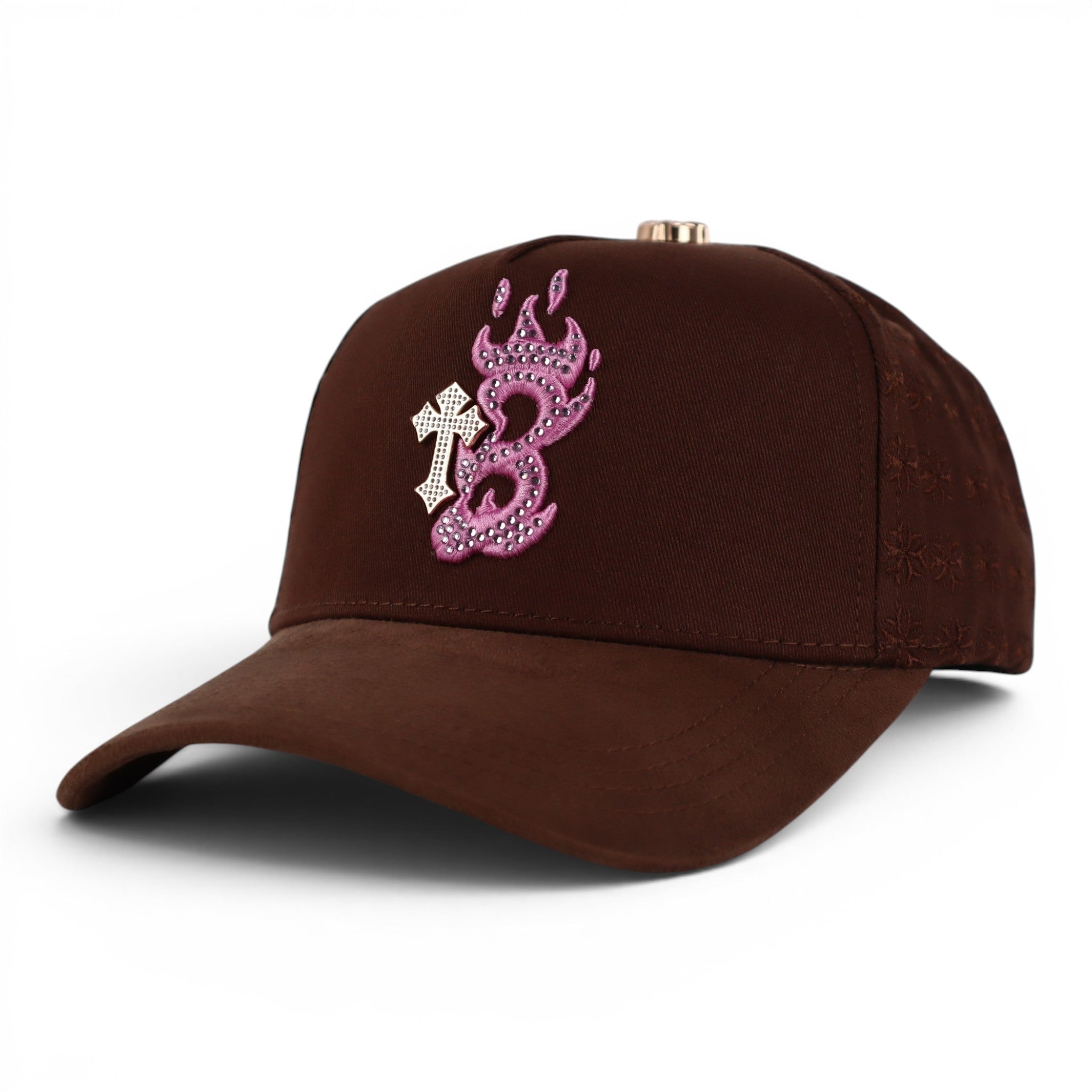 GORRA BARBAS HATS B CROSS PINK/BROWN