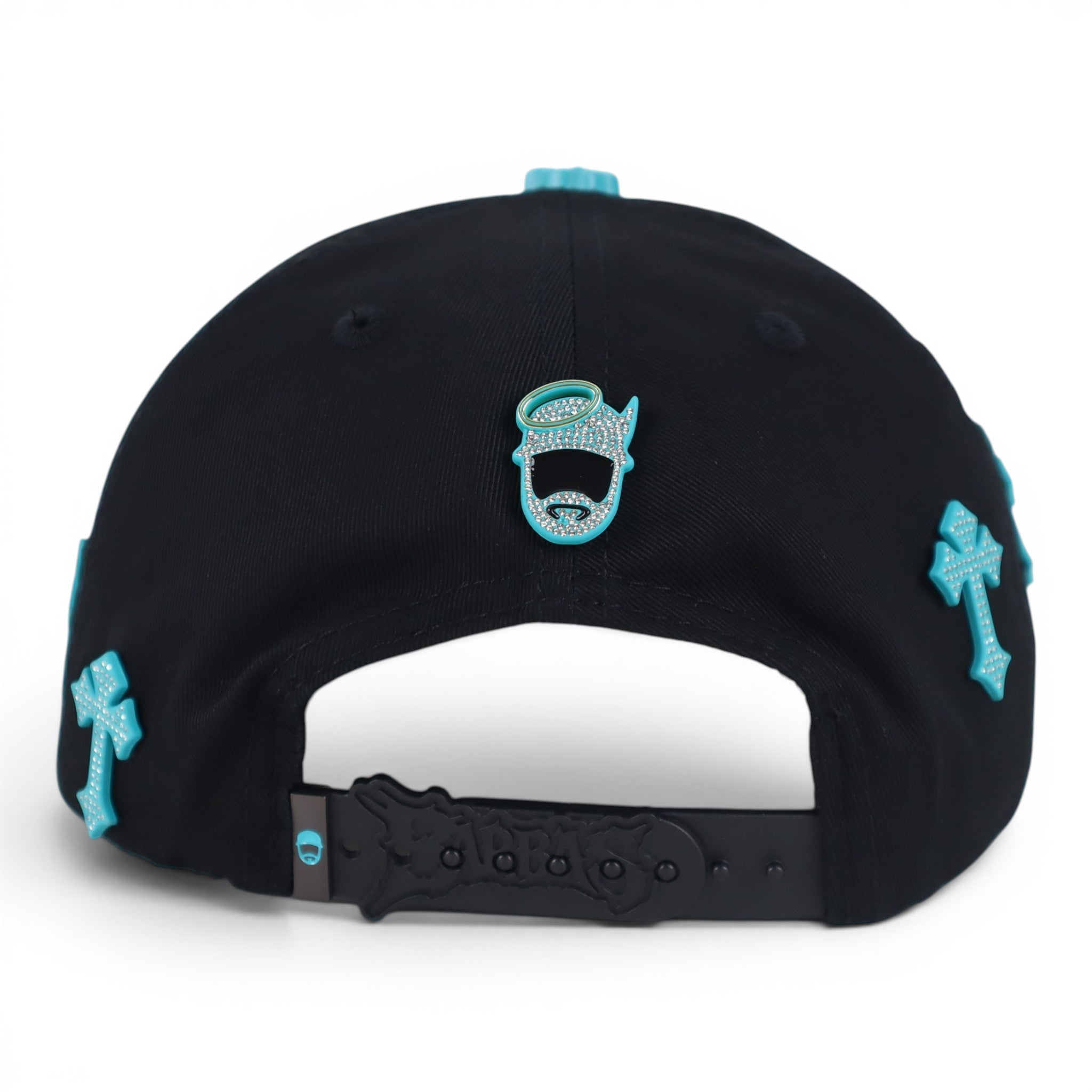 GORRA BARBAS HATS HEAVEN CYAN CROSSES BLACK