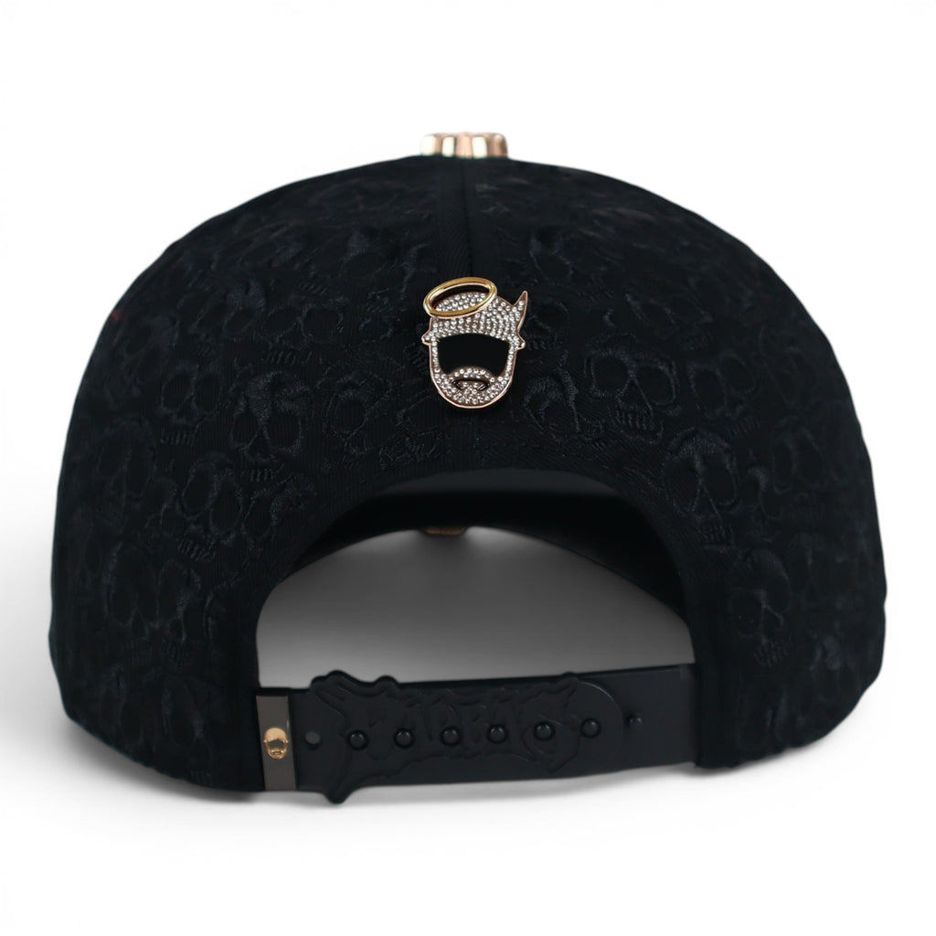 GORRA BARBAS HATS BBB HAND SKULL CRYSTALS BLACK