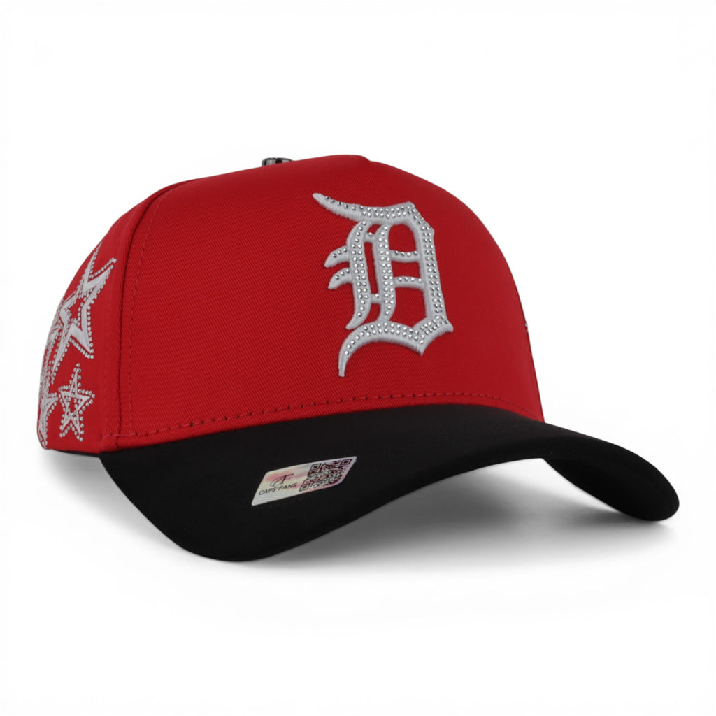 GORRA CAPS FANS DETROIT RED/BLACK VISOR SUEDE