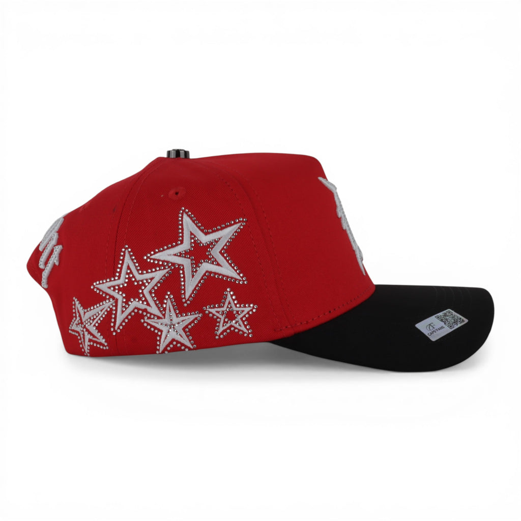 GORRA CAPS FANS DETROIT RED/BLACK VISOR SUEDE