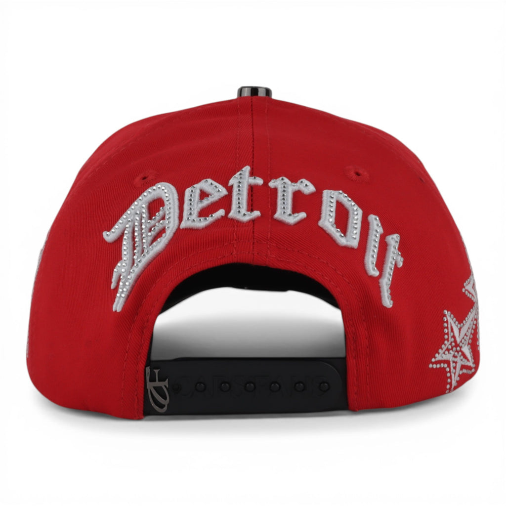 GORRA CAPS FANS DETROIT RED/BLACK VISOR SUEDE