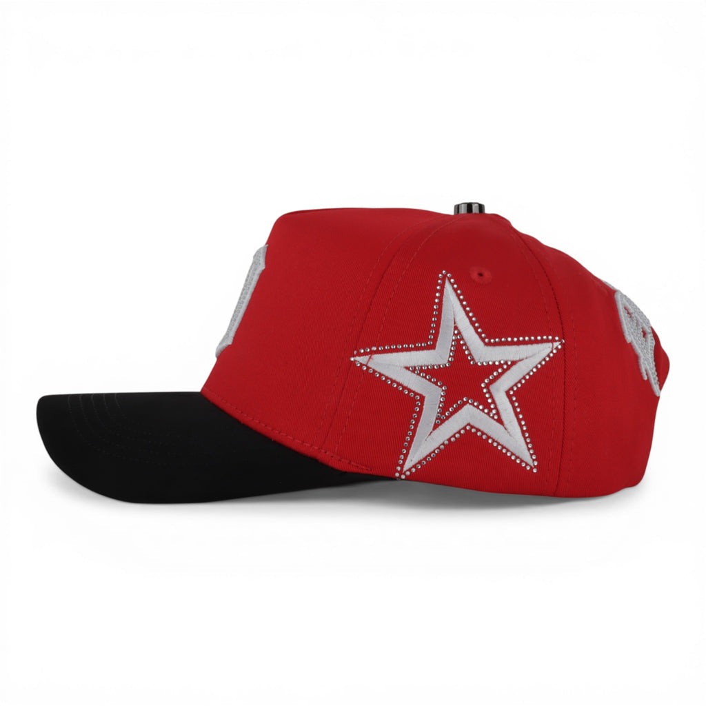GORRA CAPS FANS DETROIT RED/BLACK VISOR SUEDE