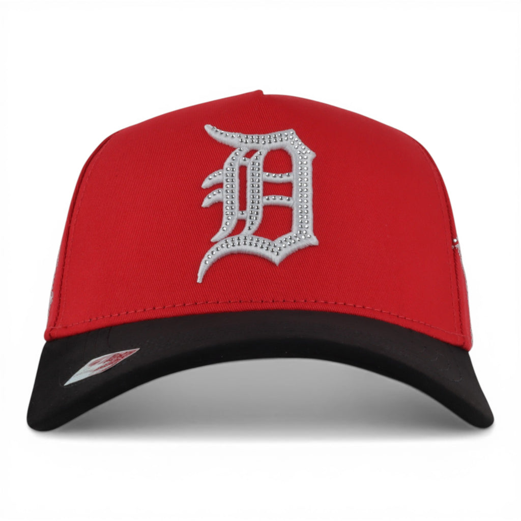 GORRA CAPS FANS DETROIT RED/BLACK VISOR SUEDE