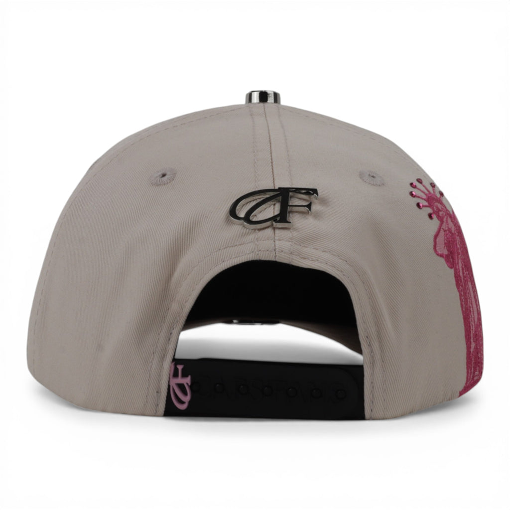 GORRA NY CRYSTALS BEIGE PINK