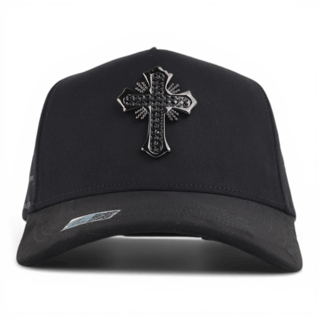 GORRA CAPS FANS CRUZ CRISTALES BLACK BLK