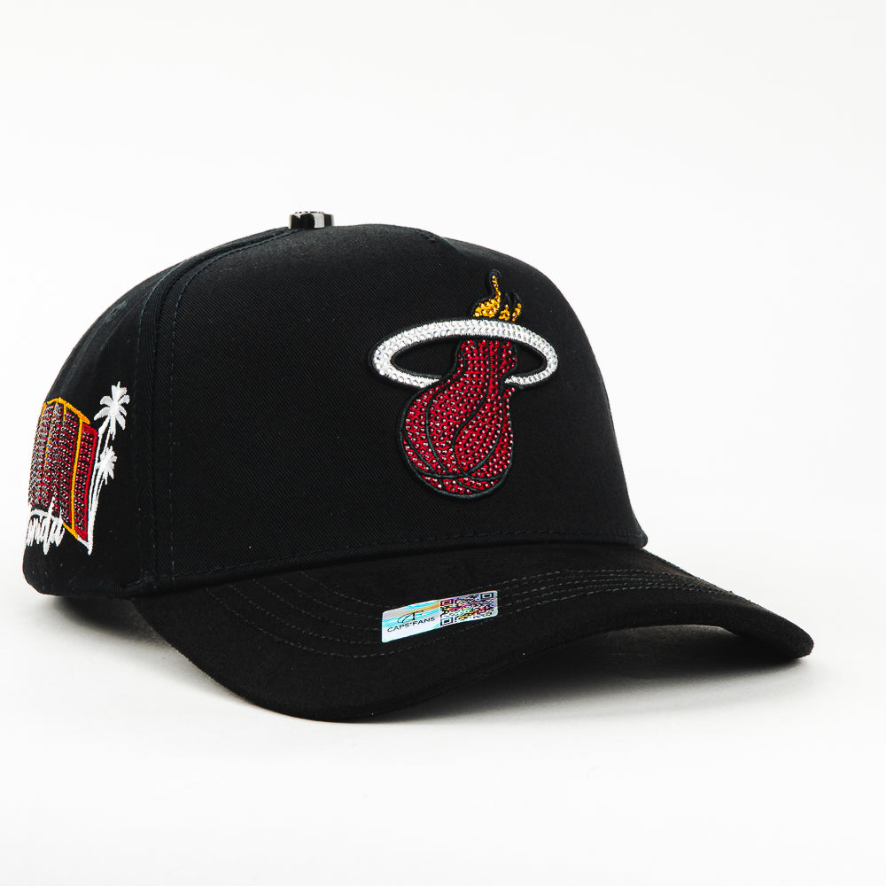 GORRA CAPS FANS MIAMI HEATS CHROME  BLACK