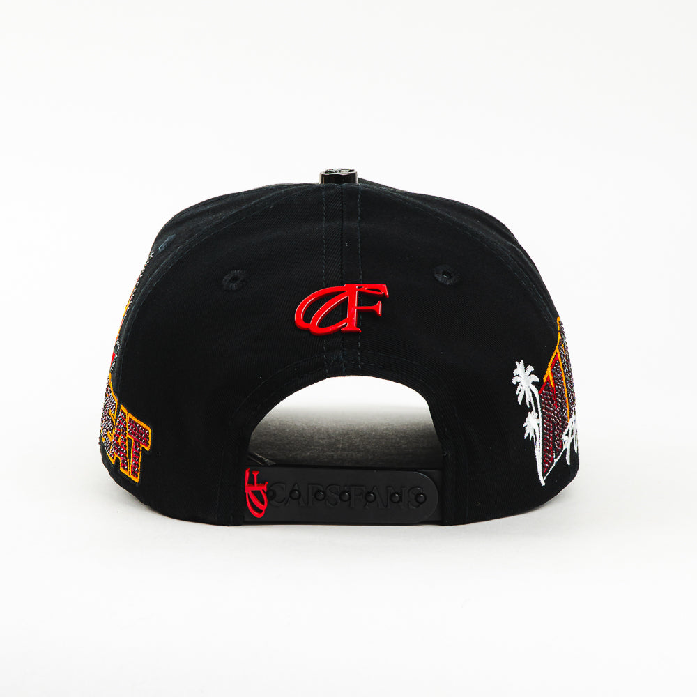 GORRA CAPS FANS MIAMI HEATS CHROME  BLACK