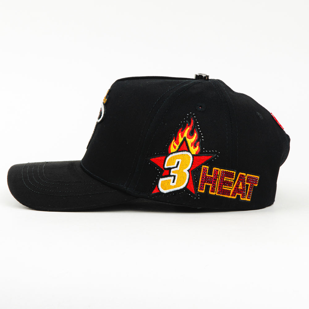 GORRA CAPS FANS MIAMI HEATS CHROME  BLACK