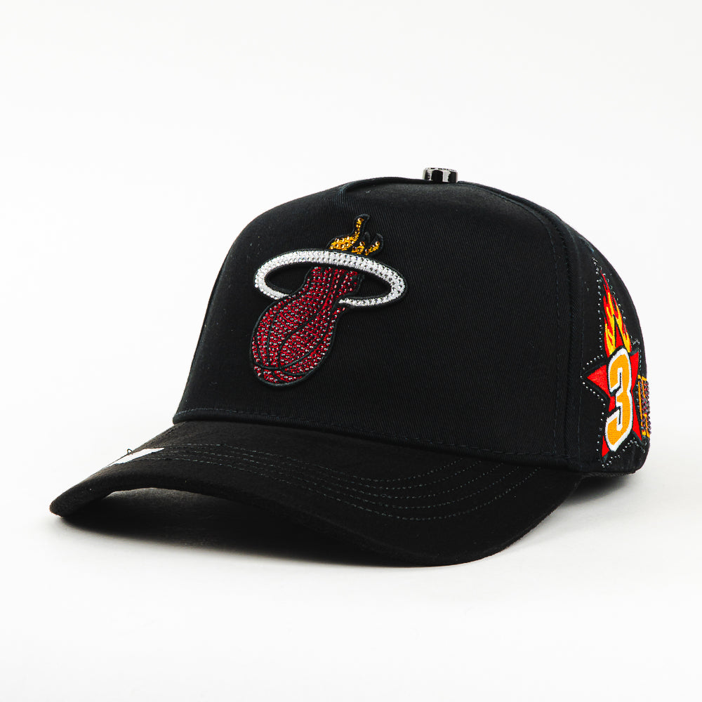 GORRA CAPS FANS MIAMI HEATS CHROME  BLACK