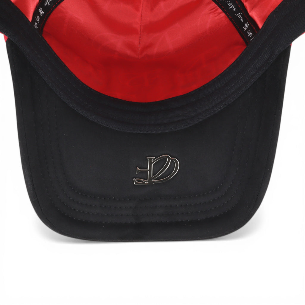 GORRA CAPS FANS NY VISOR SUEDE RED/BLACK