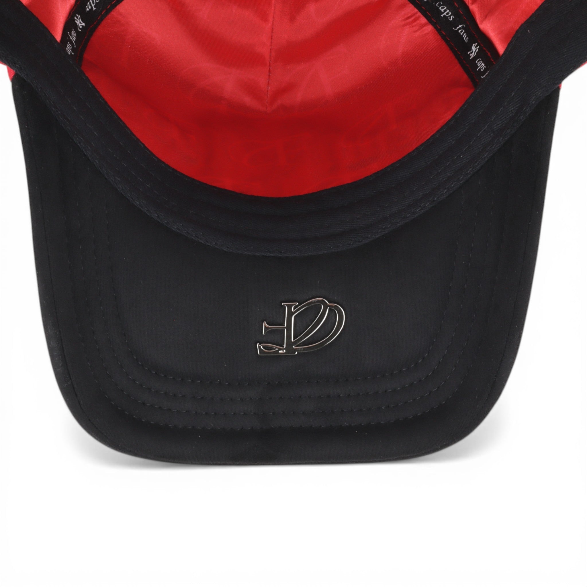 GORRA CAPS FANS NY VISOR SUEDE RED/BLACK