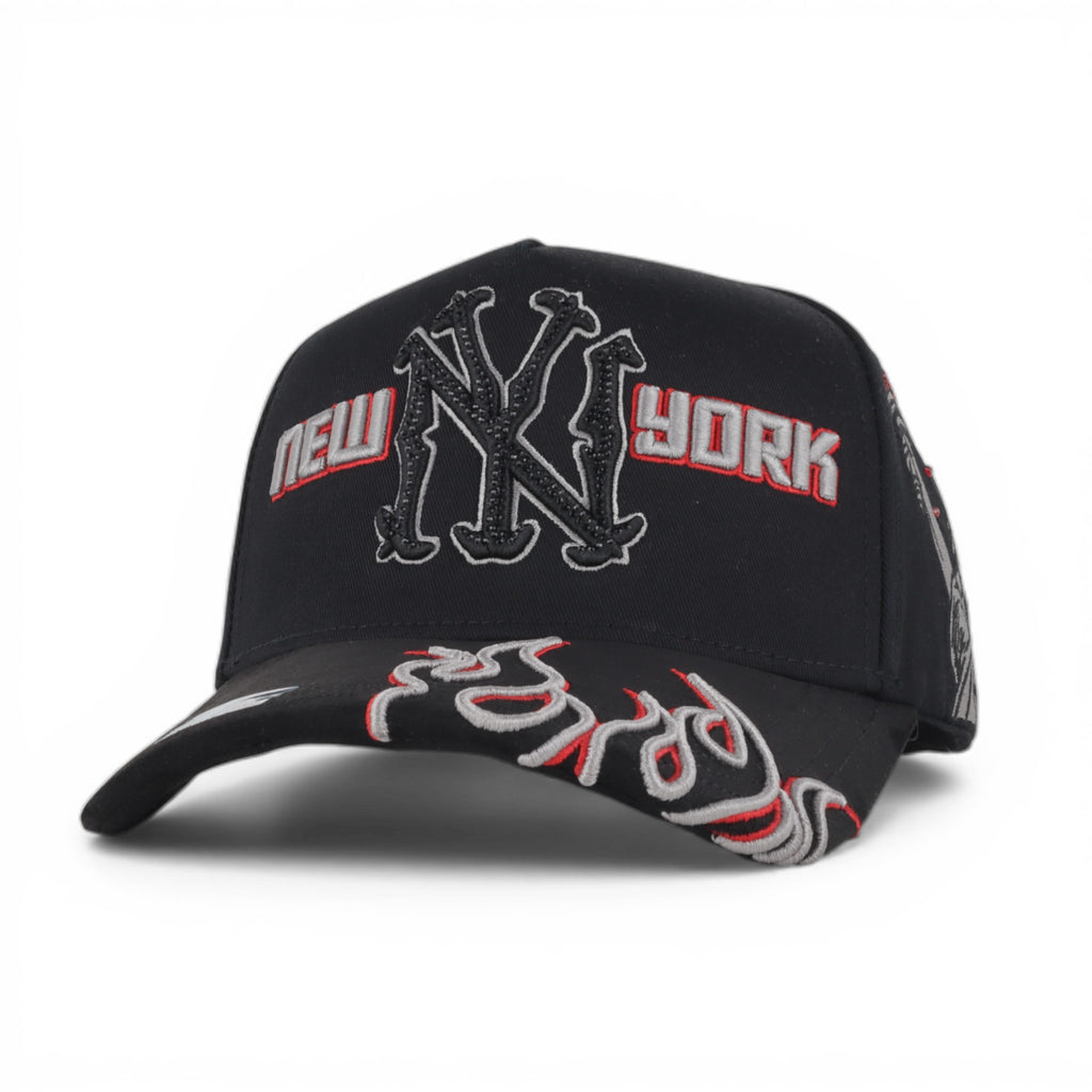 GORRA CAPS FANS NY FLAMES RED/GREY BLK
