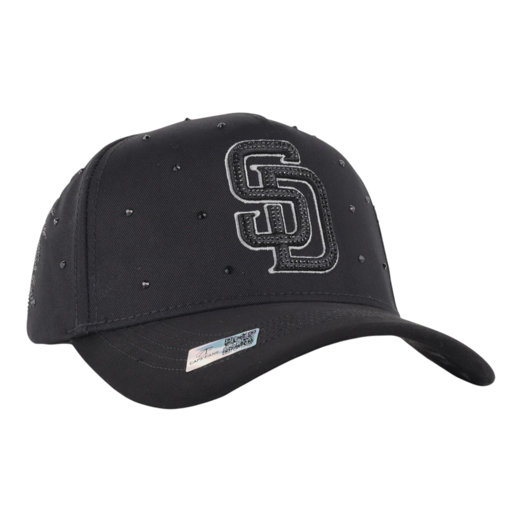GORRA CAPS FANS SAN DIEGO CRYSTALS ALL BLACK